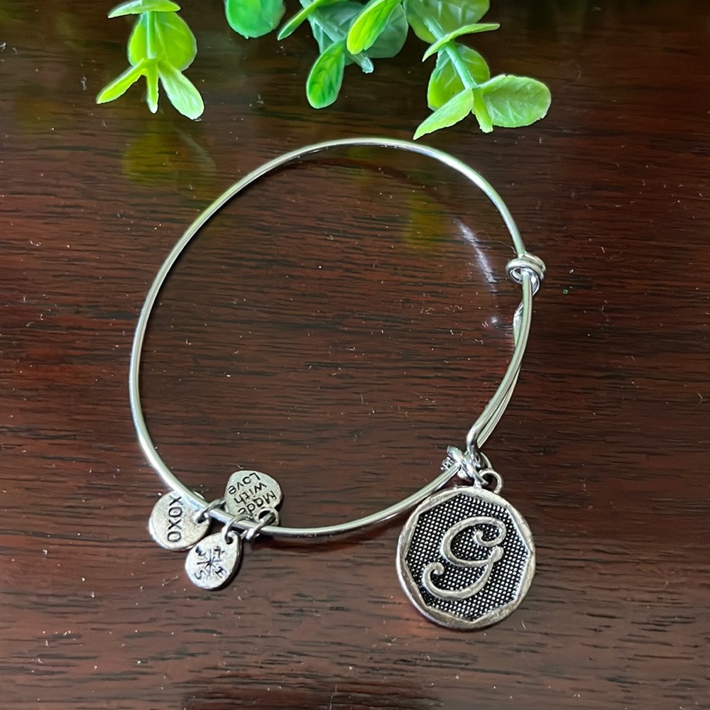 Initial G Bangle Charm Bracelet